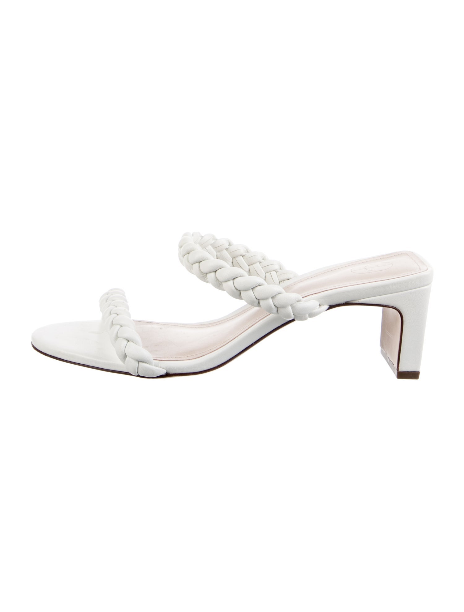 Porte & Paire Leather Braided Accents Slides