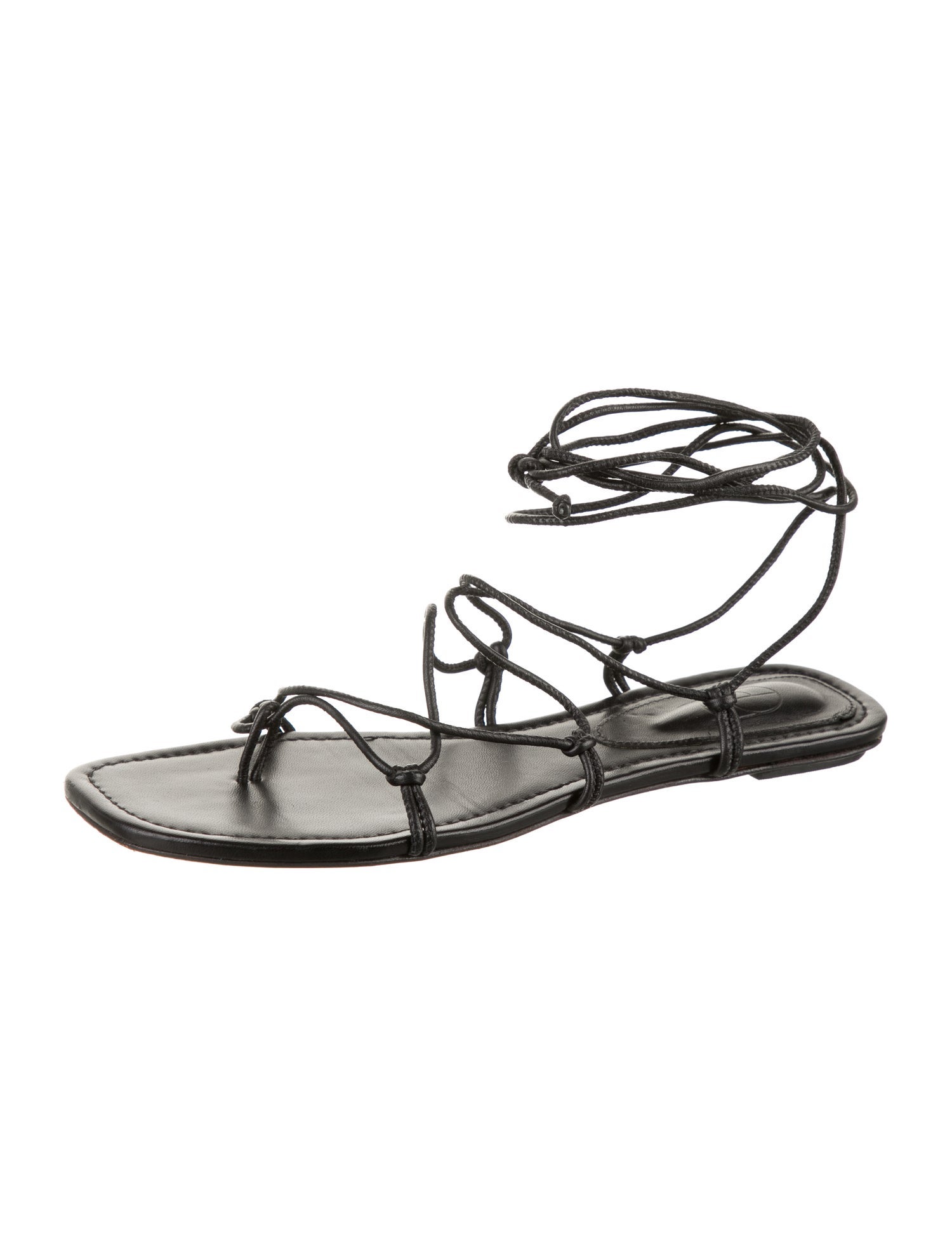 Porte & Paire Leather Gladiator Sandals
