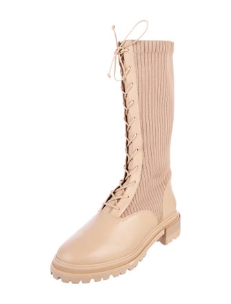 Porte & Paire Leather Combat Boots