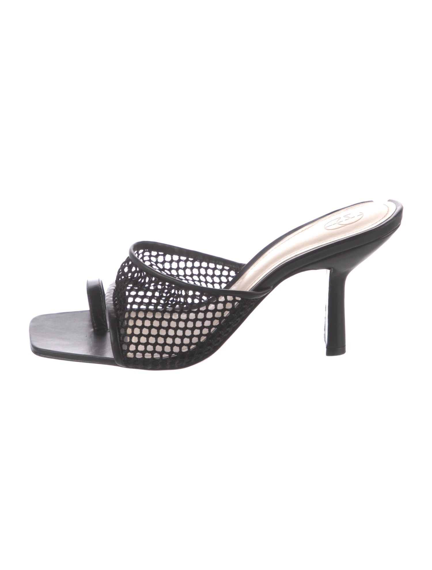 Porte & Paire Leather Mesh Accents Sandals