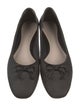 Porte & Paire Satin Bow Accents Ballet Flats