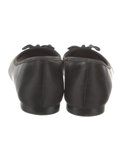 Porte & Paire Satin Bow Accents Ballet Flats