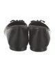 Porte & Paire Satin Bow Accents Ballet Flats