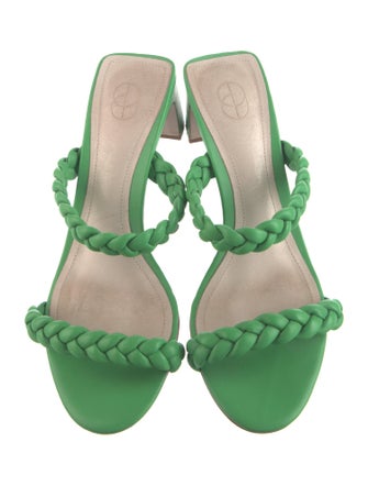 Porte & Paire Leather Braided Accents Slides