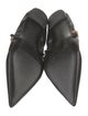 Porte & Paire Leather Chain-Link Accents Ballet Flats