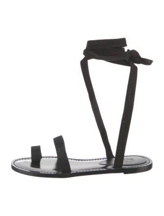 Porte & Paire Patent Leather Gladiator Sandals