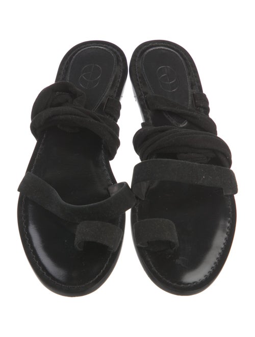 Porte & Paire Patent Leather Gladiator Sandals