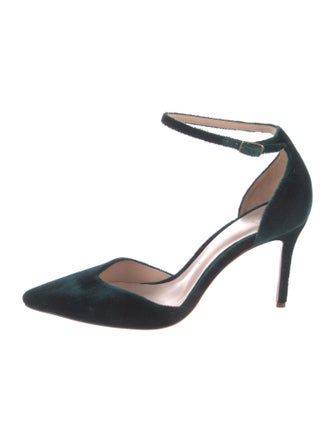 Porte & Paire Velvet Cutout Accent D'Orsay Pumps
