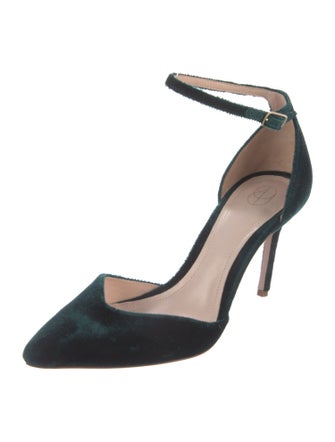 Porte & Paire Velvet Cutout Accent D'Orsay Pumps