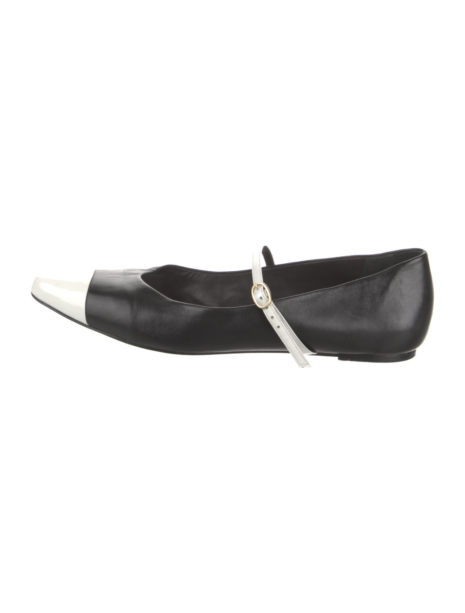 Porte & Paire Leather Mary Jane Flats
