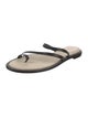 Porte & Paire Leather Flip Flops