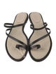 Porte & Paire Leather Flip Flops