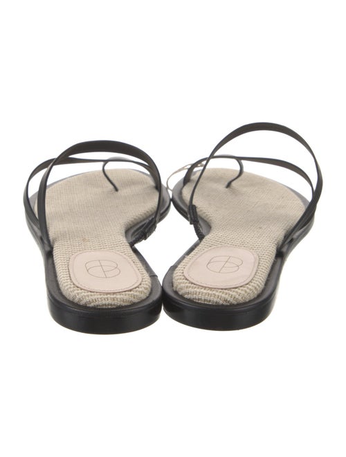 Porte & Paire Leather Flip Flops