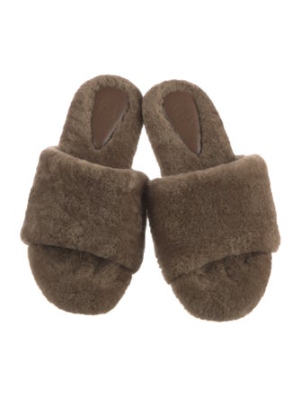 Porte & Paire Shearling Slides