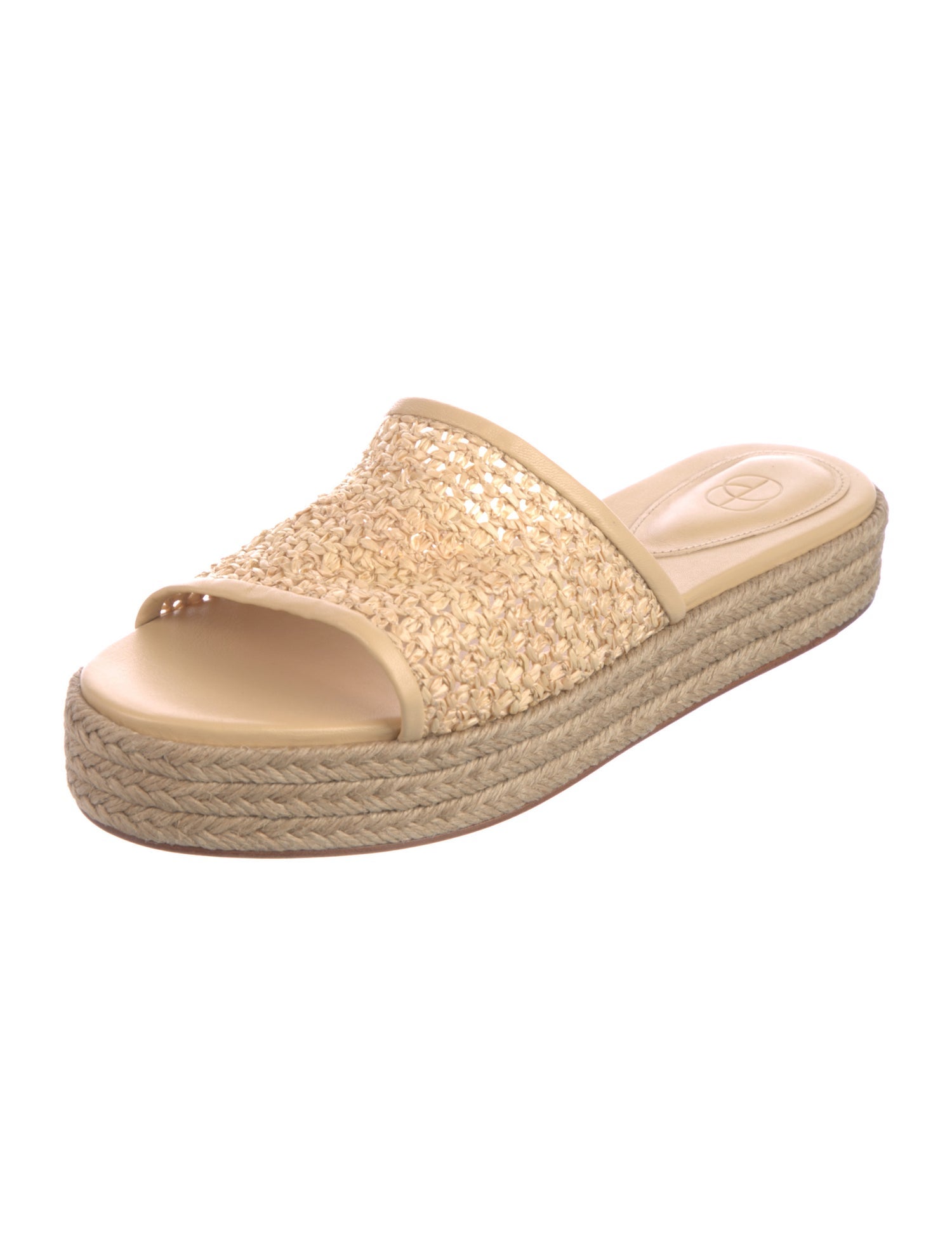 Porte & Paire Leather Braided Accents Espadrilles