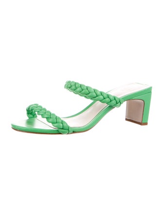 Porte & Paire Leather Braided Accents Slides