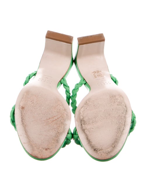 Porte & Paire Leather Braided Accents Slides