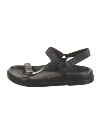Porte & Paire Leather Slingback Sandals