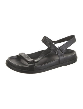 Porte & Paire Leather Slingback Sandals