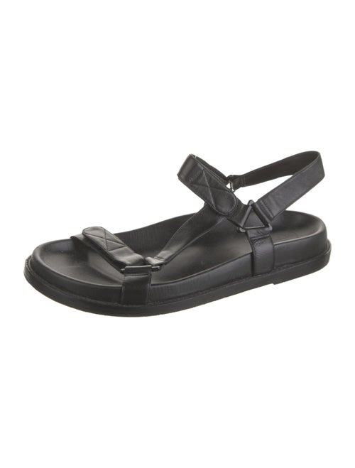 Porte & Paire Leather Slingback Sandals