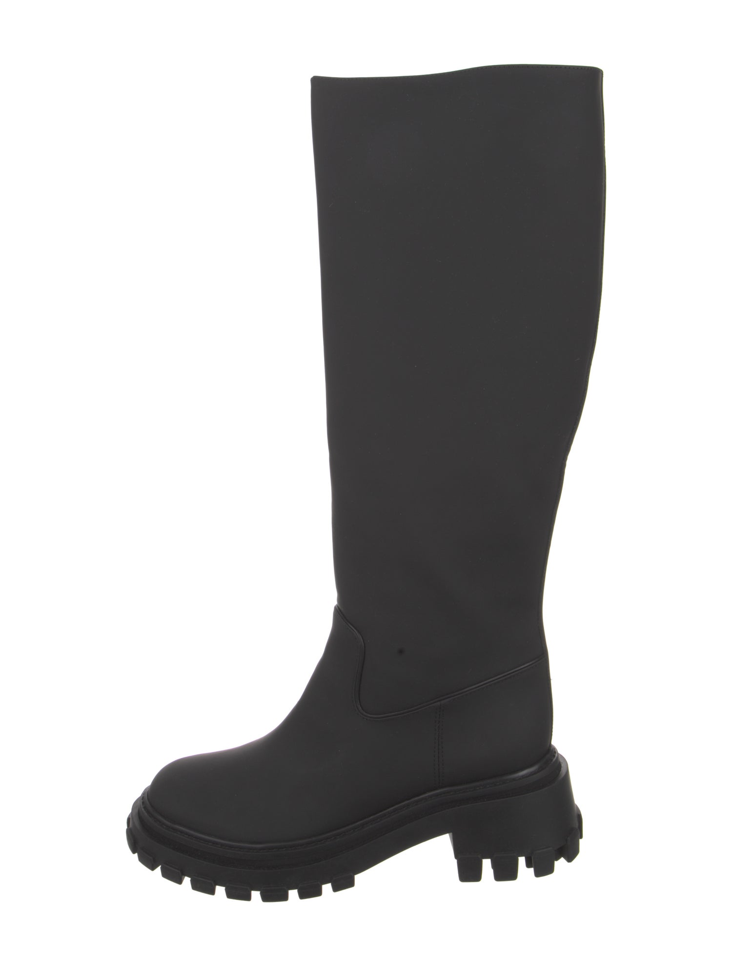 Porte & Paire Leather Embroidered Accent Rain Boots