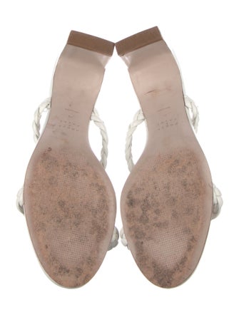 Porte & Paire Leather Braided Accents Slides