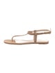 Porte & Paire Suede T-Strap Sandals