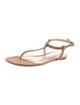 Porte & Paire Suede T-Strap Sandals