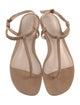 Porte & Paire Suede T-Strap Sandals