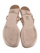 Porte & Paire Suede T-Strap Sandals