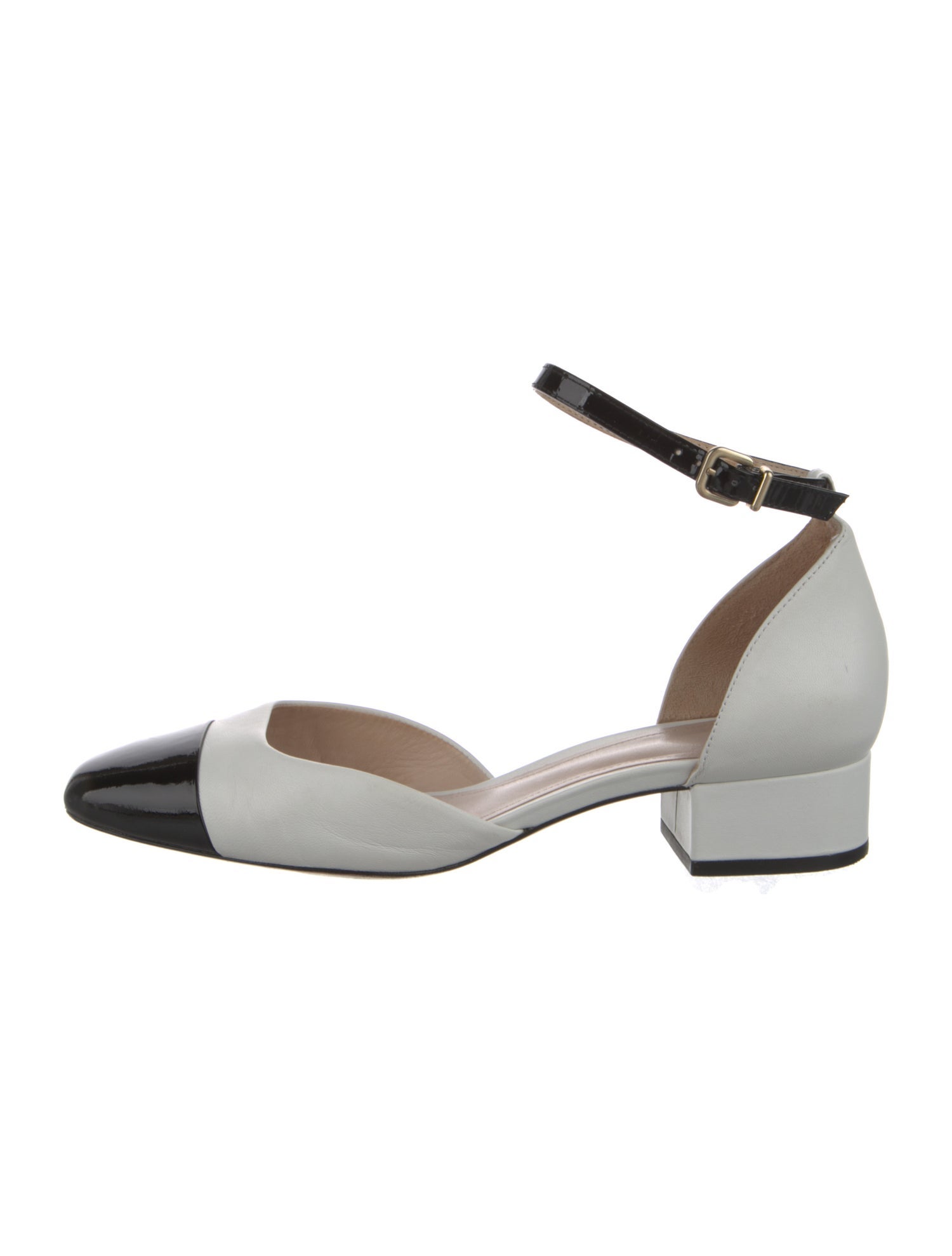 Porte & Paire Leather Colorblock Pattern D'Orsay Pumps