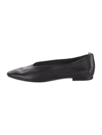 Porte & Paire Leather Ballet Flats