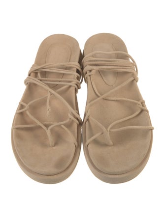 Porte & Paire Suede Gladiator Sandals