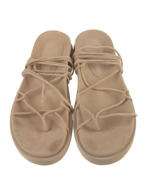 Porte & Paire Suede Gladiator Sandals