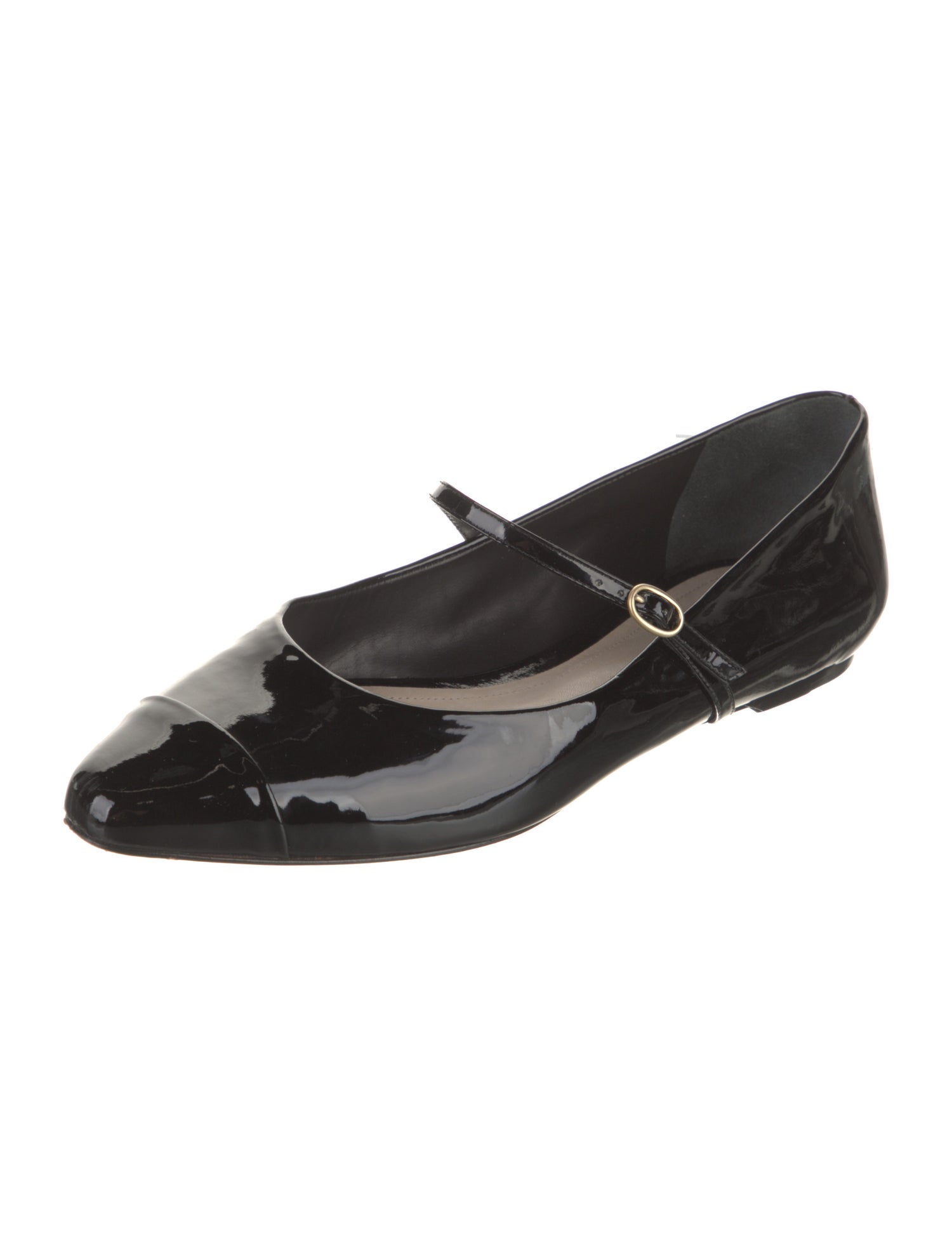 Porte & Paire Patent Leather Mary Jane Flats