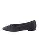 Porte & Paire Satin Bow Accents Ballet Flats