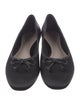 Porte & Paire Satin Bow Accents Ballet Flats