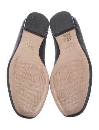 Porte & Paire Satin Bow Accents Ballet Flats