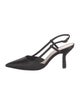 Porte & Paire Satin Slingback Pumps