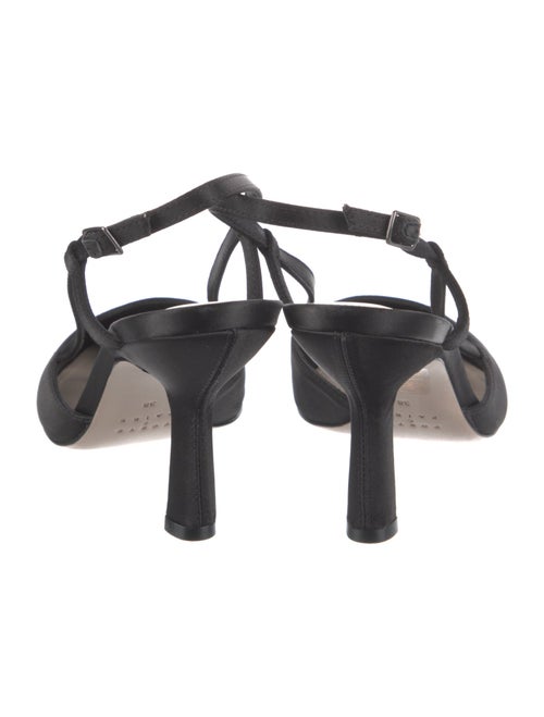 Porte & Paire Satin Slingback Pumps