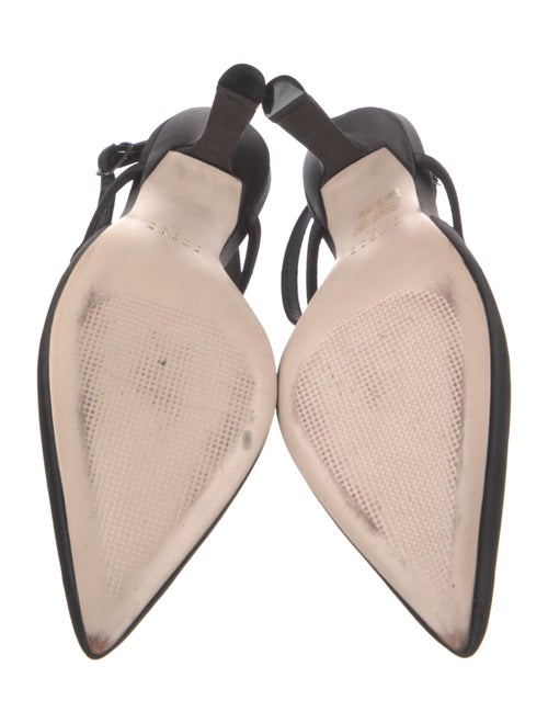 Porte & Paire Satin Slingback Pumps