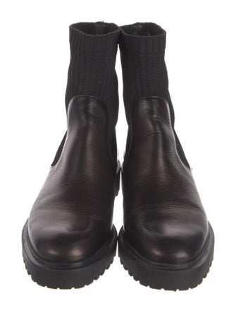 Porte & Paire Leather Sock Boots