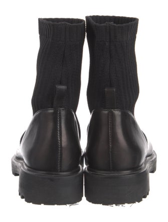 Porte & Paire Leather Sock Boots