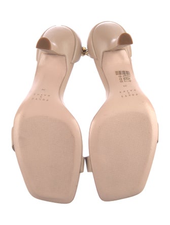 Porte & Paire Leather Chain-Link Accents Sandals