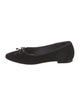 Porte & Paire Suede Bow Accents Ballet Flats
