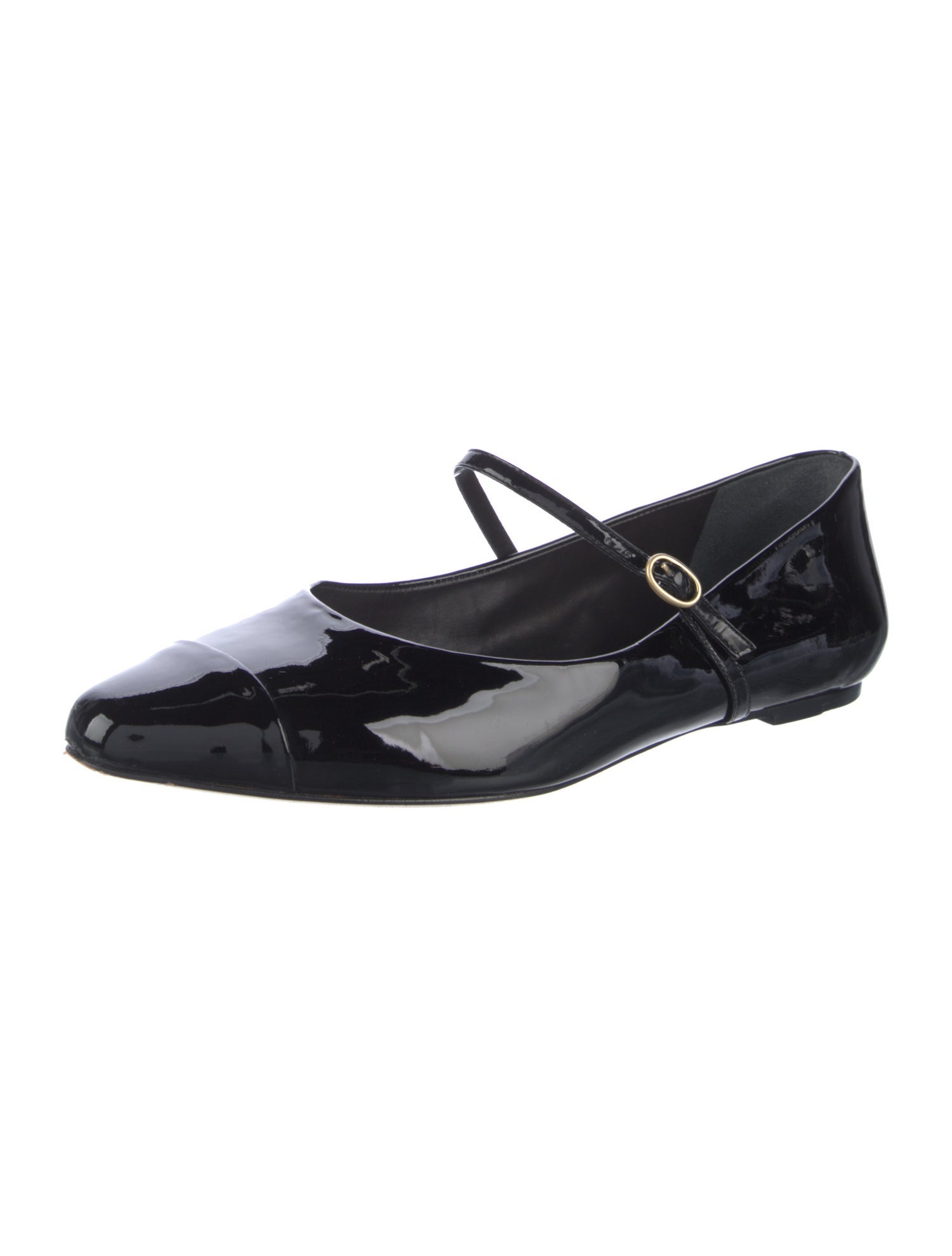 Porte & Paire Patent Leather Mary Jane Flats
