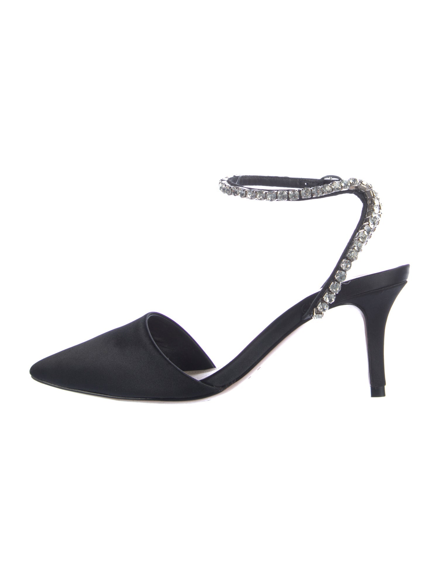 Porte & Paire Satin Slingback Pumps