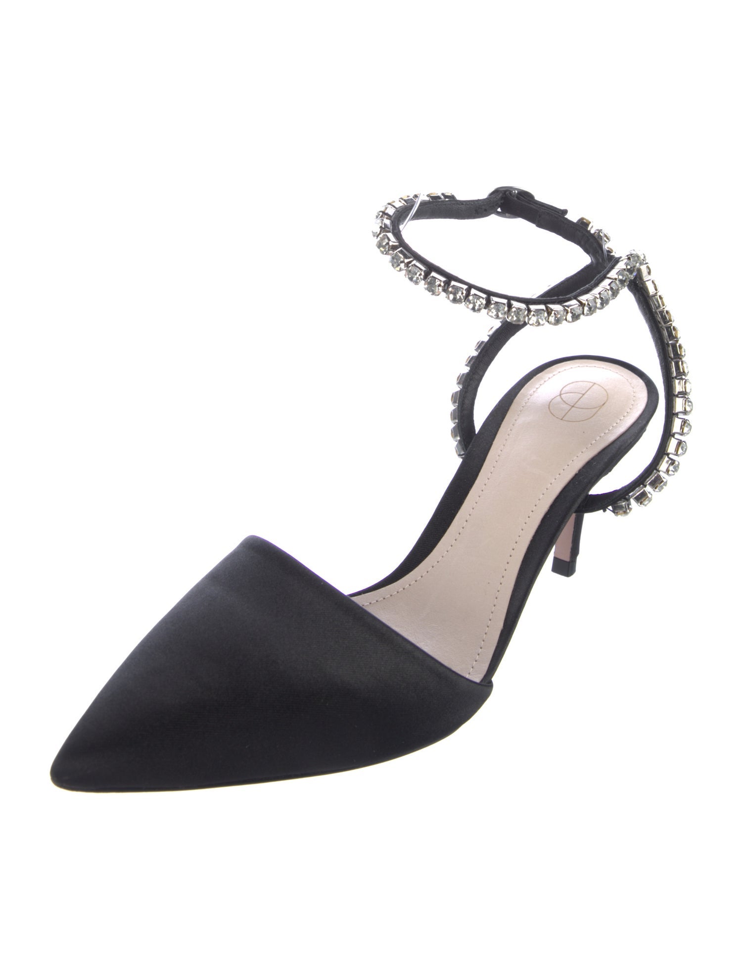 Porte & Paire Satin Slingback Pumps