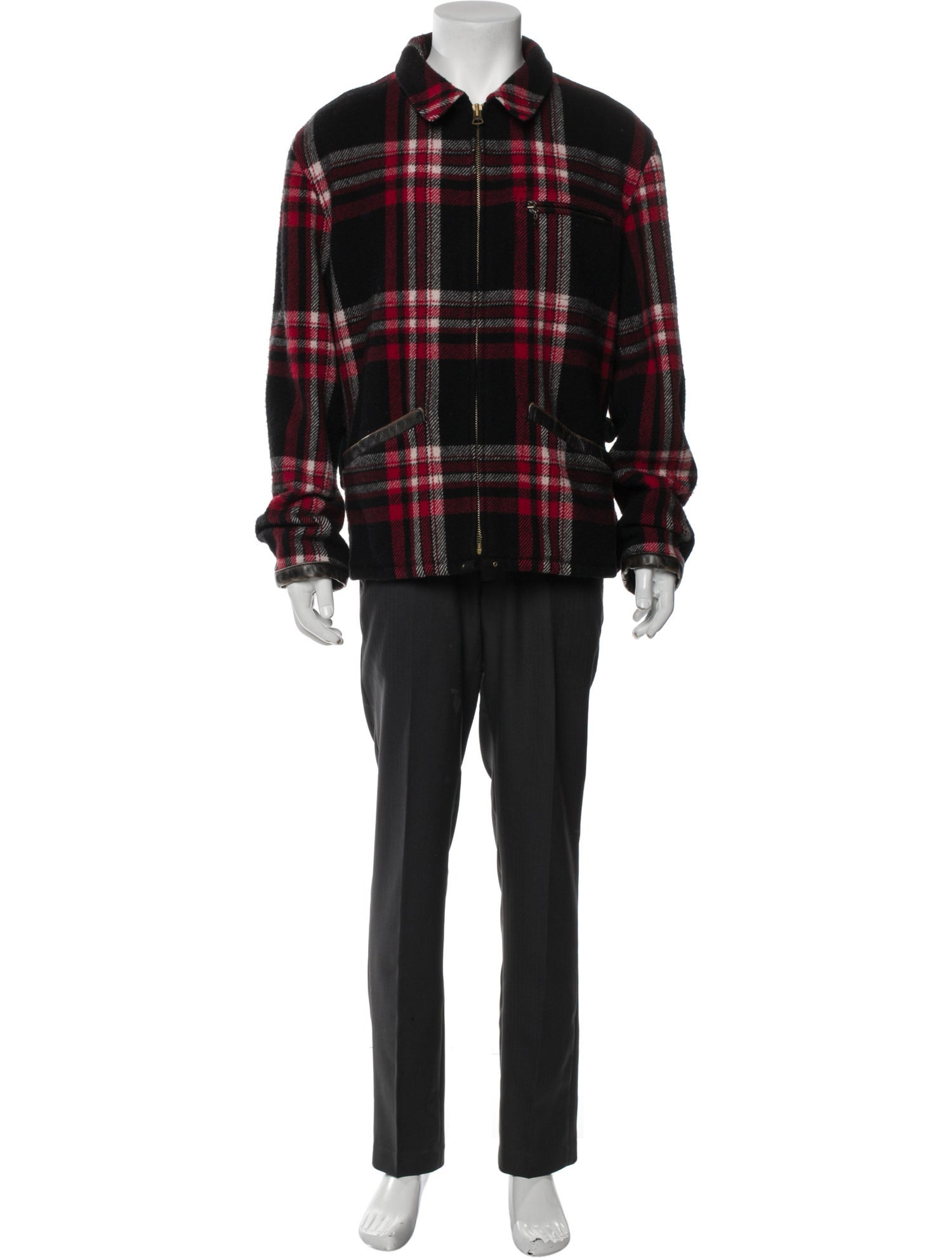 Polo Country Ralph Lauren Wool Plaid Print Utility Jacket