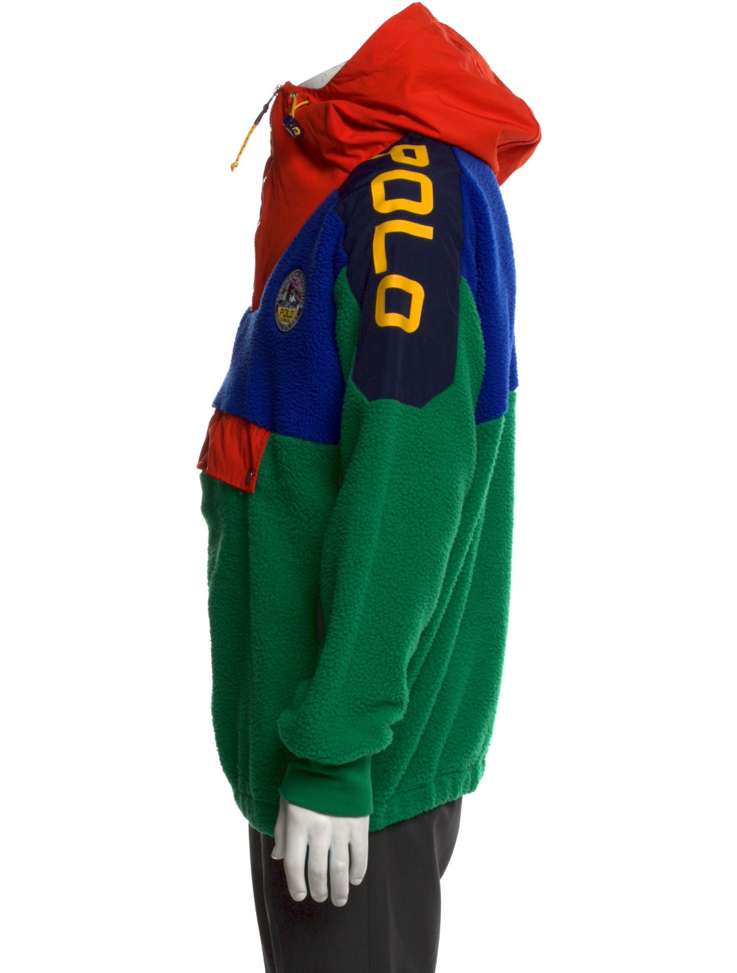 Polo Country Ralph Lauren Colorblock Pattern Mock Neck Hoodie